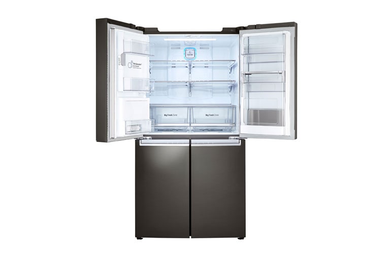 LG Réfrigérateur de 36 pouces en acier inoxydable noir avec porte à deux battants et porte dans la porte®, 30 pi³, LNXS30866D