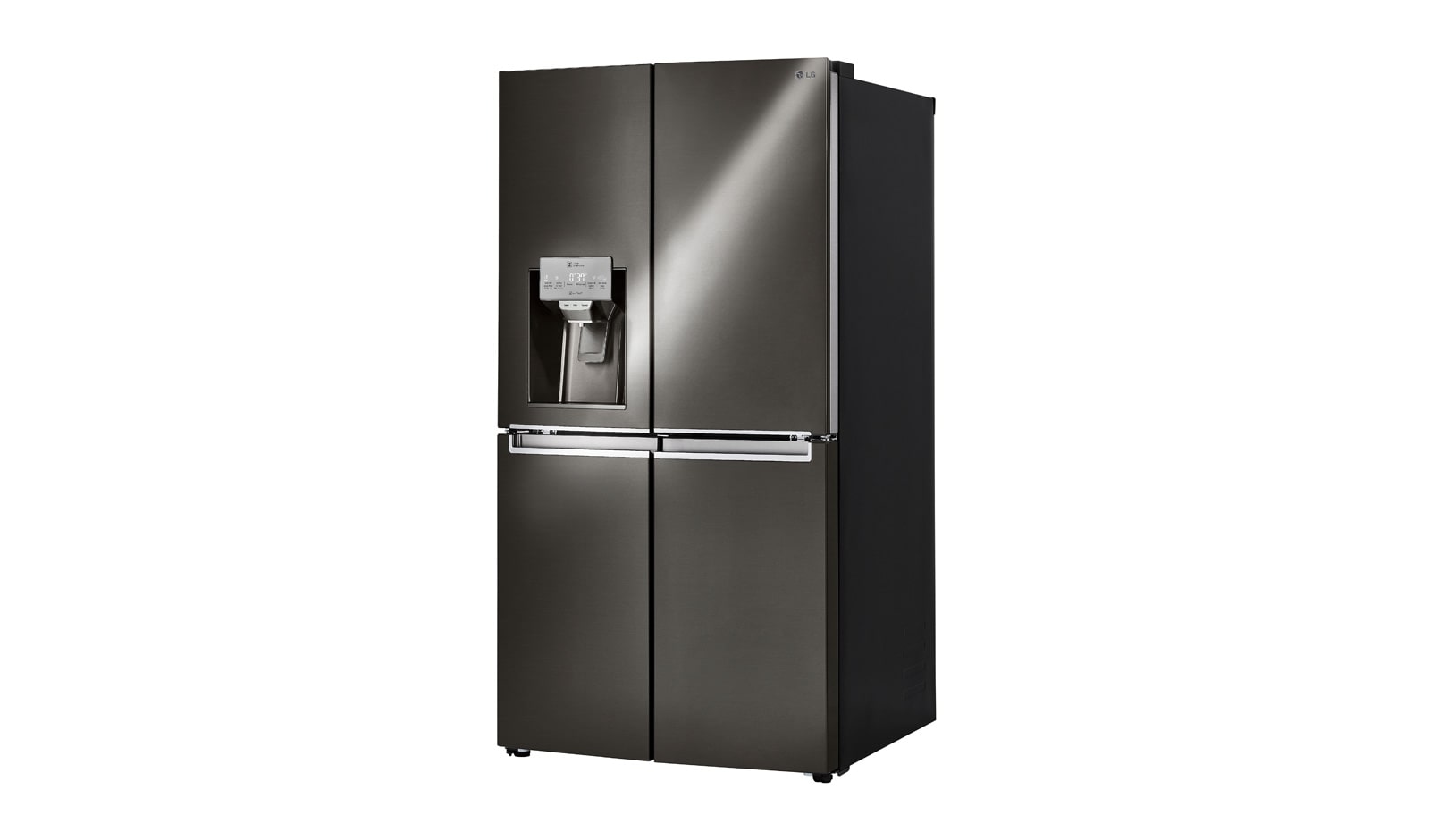 LG Réfrigérateur de 36 pouces en acier inoxydable noir avec porte à deux battants et porte dans la porte®, 30 pi³, LNXS30866D