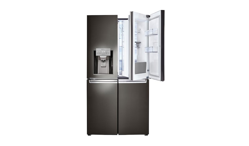 LG Réfrigérateur de 36 pouces en acier inoxydable noir avec porte à deux battants et porte dans la porte®, 30 pi³, LNXS30866D