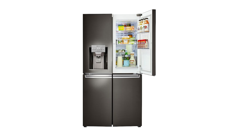 LG Réfrigérateur de 36 pouces en acier inoxydable noir avec porte à deux battants et porte dans la porte®, 30 pi³, LNXS30866D