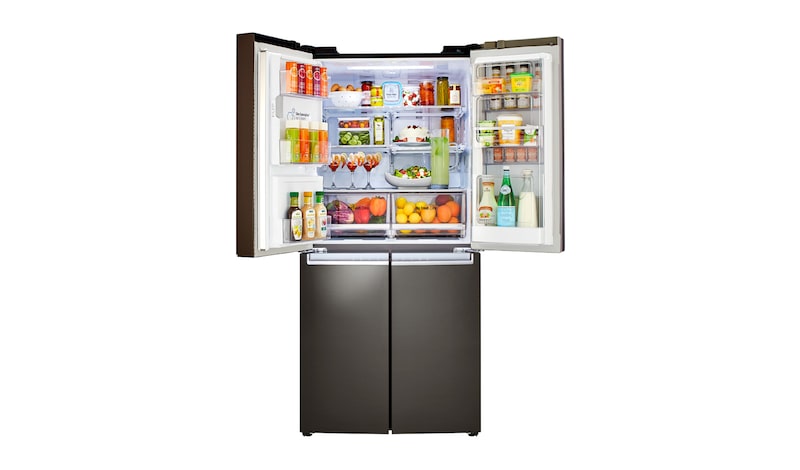 LG Réfrigérateur de 36 pouces en acier inoxydable noir avec porte à deux battants et porte dans la porte®, 30 pi³, LNXS30866D