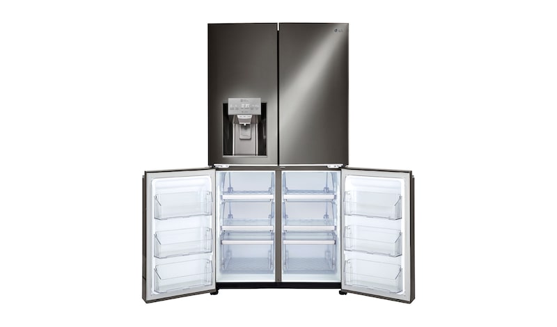 LG Réfrigérateur de 36 pouces en acier inoxydable noir avec porte à deux battants et porte dans la porte®, 30 pi³, LNXS30866D