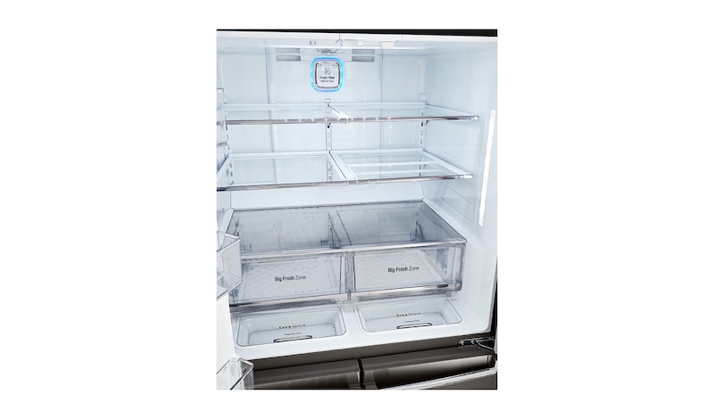 LG Réfrigérateur de 36 pouces en acier inoxydable noir avec porte à deux battants et porte dans la porte®, 30 pi³, LNXS30866D