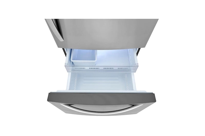 LG Réfrigérateur de 33 po d’une capacité de 26 pi³, avec congélateur inférieur et machine à glaçons, LRDCS2603S