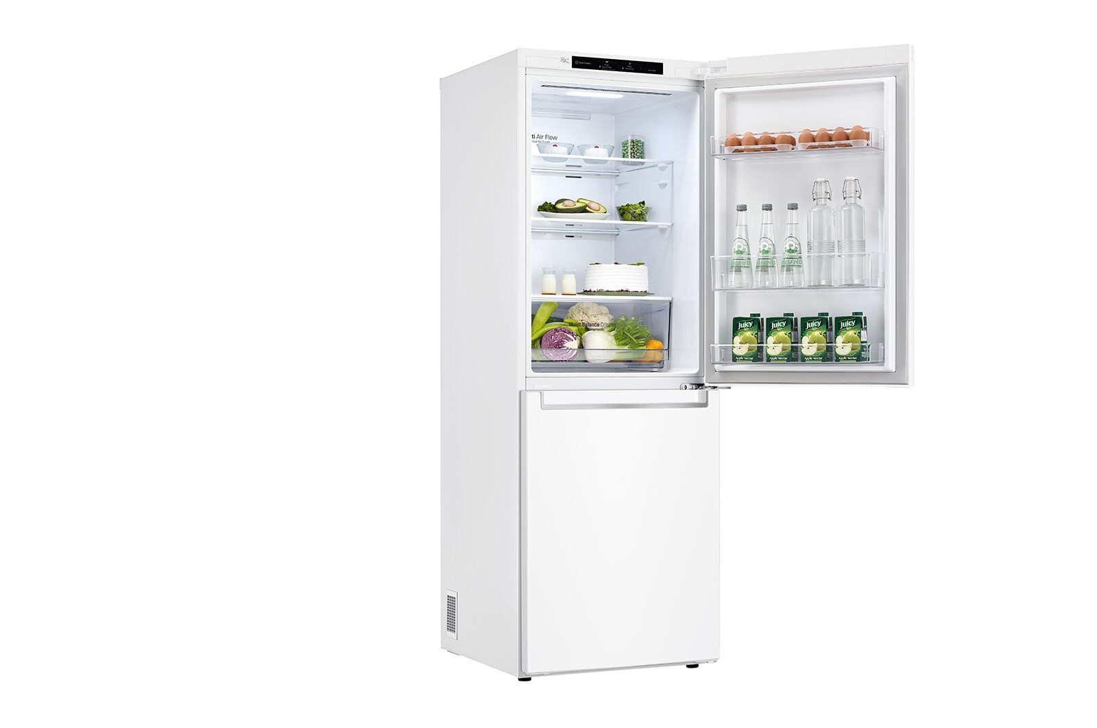 LG Réfrigérateur avec congélateur en bas de 24 po de large de 10,8 pi³, LRDNC1004W