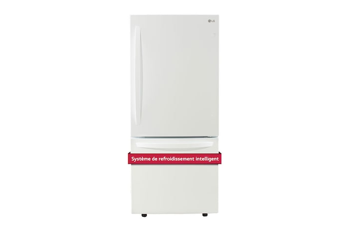 LG Réfrigérateur avec congélateur en bas doté d’un tiroir coulissant de 30 po, 22 pi<sup>3</sup>, LRDNS2200W