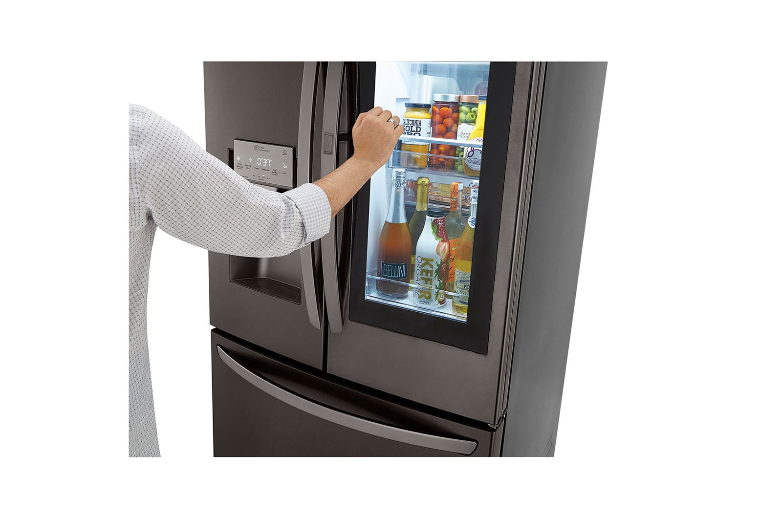 LG Réfrigérateur de 36 po avec Porte dans la porte<sup>MD</sup>, technologie InstaView<sup>MD</sup> et machine à glaçons Craft Ice, LRFVC2406D