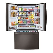 LG Réfrigérateur de 36 po avec Porte dans la porte<sup>MD</sup>, technologie InstaView<sup>MD</sup> et machine à glaçons Craft Ice, LRFVS3006D