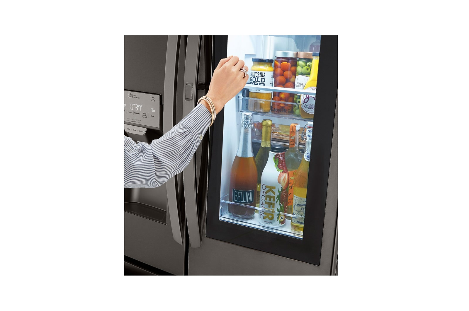LG Réfrigérateur de 36 po avec Porte dans la porte<sup>MD</sup>, technologie InstaView<sup>MD</sup> et machine à glaçons Craft Ice, LRFVS3006D
