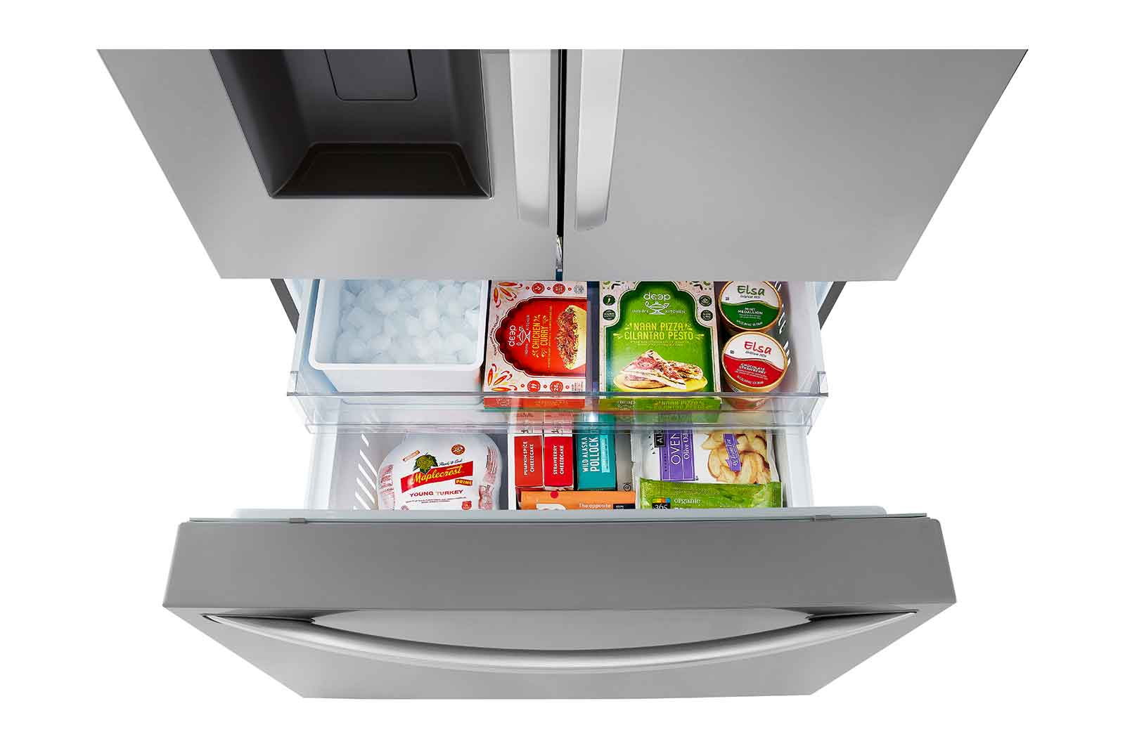 LG Réfrigérateur intelligent de 26 pi³ à profondeur de comptoir MAX avec machine à glaçons double, LRFXC2606S