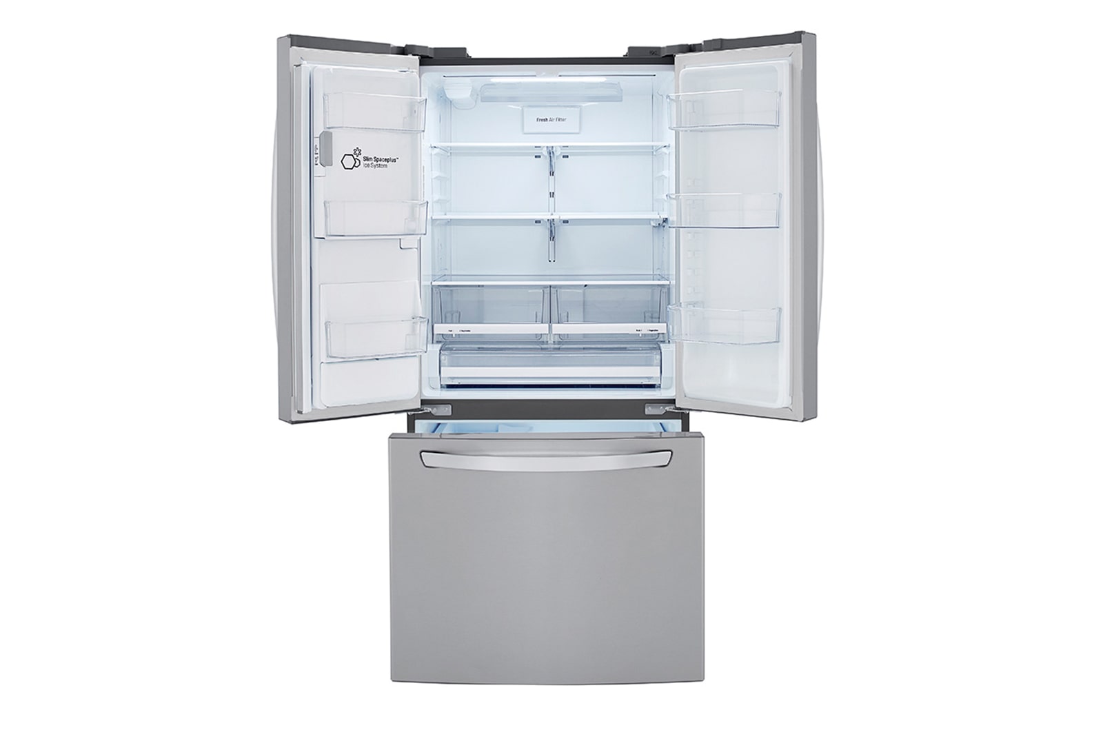 LG Réfrigérateur de 33 po avec porte à deux battants, avec Smart Cooling<sup>MC</sup> Plus et ThinQ<sup>MD</sup>, LRFXS2503S