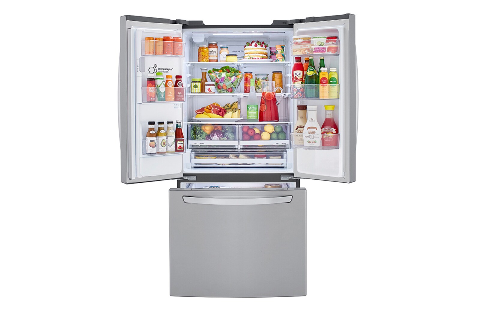 LG Réfrigérateur de 33 po avec porte à deux battants, avec Smart Cooling<sup>MC</sup> Plus et ThinQ<sup>MD</sup>, LRFXS2503S