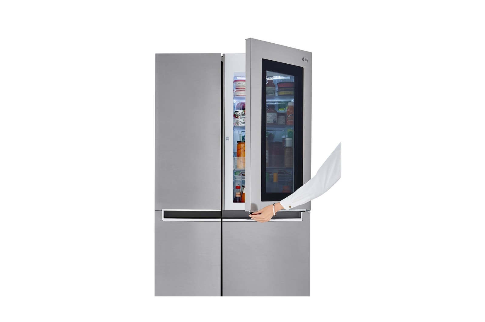 LG Réfrigérateur de 27 pi³ côte à côte avec porte dans la porte<sup>MD</sup> et technologie InstaView<sup>MC</sup>, LRSES2706V