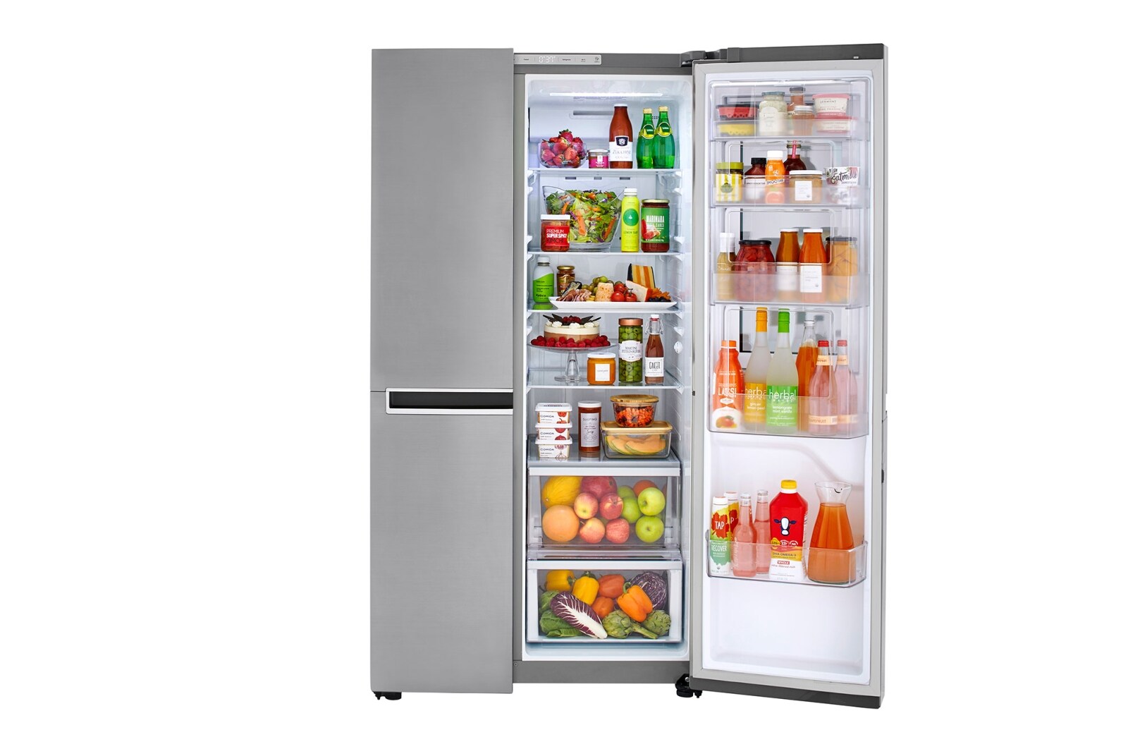 LG Réfrigérateur de 27 pi³ côte à côte avec porte dans la porte<sup>MD</sup> et technologie InstaView<sup>MC</sup>, LRSES2706V