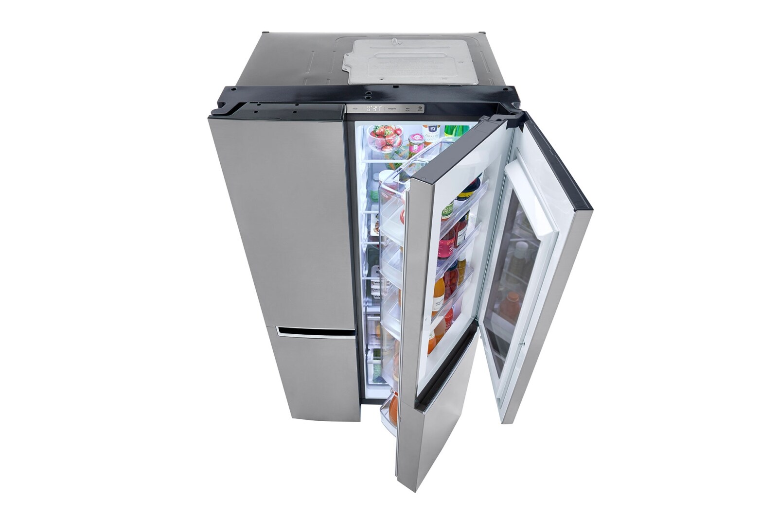 LG Réfrigérateur de 27 pi³ côte à côte avec porte dans la porte<sup>MD</sup> et technologie InstaView<sup>MC</sup>, LRSES2706V