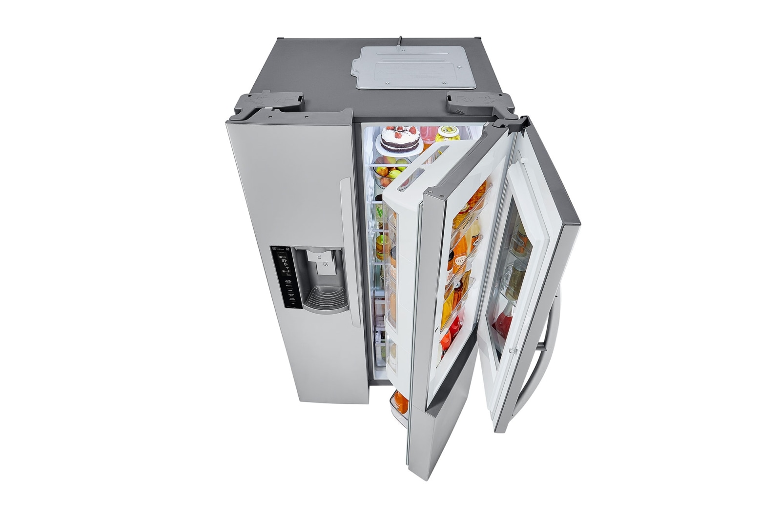 LG Réfrigérateur côte à côte à profondeur de comptoir avec Porte dans la porte<sup>MD</sup>et technologie InstaView<sup>MC</sup>, d’une capacité de 22 pi³, LSXC22396S