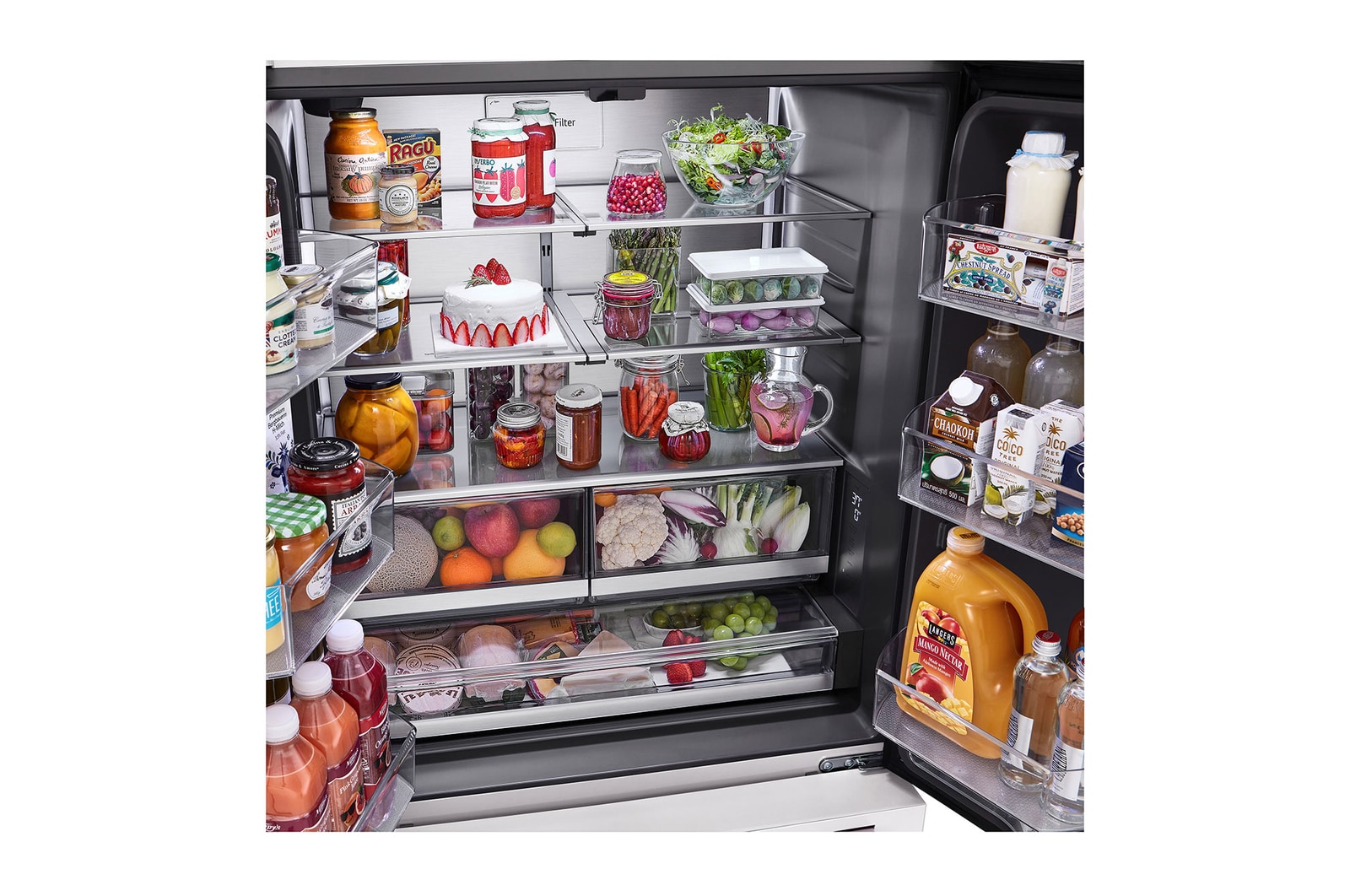 LG Réfrigérateur à profondeur de comptoir MAXMCà trois portes avec porte à deux battants, SRFB27W3, SRFB27W3