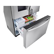 Angle de tiroir de congélateur rempli