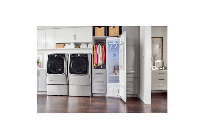 Styler in laundry area