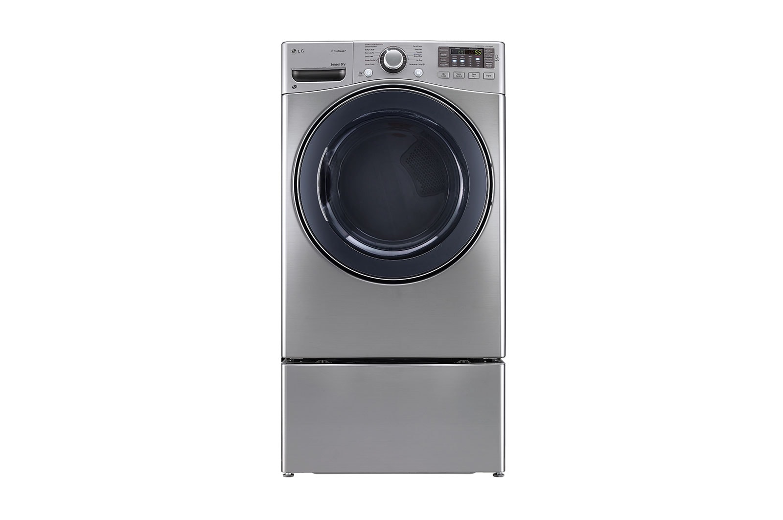 Vue avant de Sécheuse électrique SteamDryer<sup>MC</sup> d’une super grande capacité de 7,4 pi 3 dotée de la technologie NFC DLEX3570V
