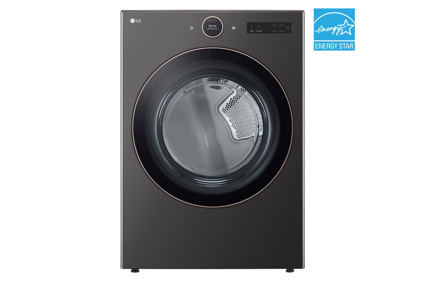 Vue avant de Sécheuse élec. de 7,4 pi³, TurboSteam🅫, AI Sensor Dry🅫, Wi-Fi DLEX6500B
