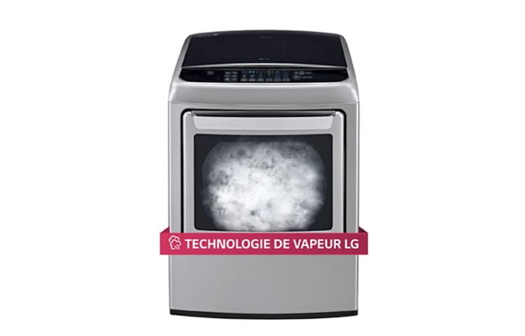 Vue avant de Sécheuse électrique SteamDryer MC à super grande capacité de 7,3 pi 3 dotée de la technologie par la vapeur DLEY1701V