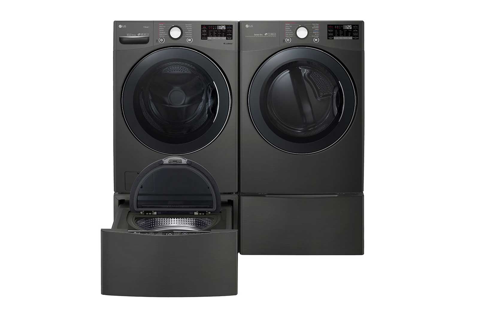 LG Sécheuse intelligente au gaz et à l’électricité avec Wi-Fi et TurboSteam<sup>MC</sup> de 7,4 pi³, DLGX3901B