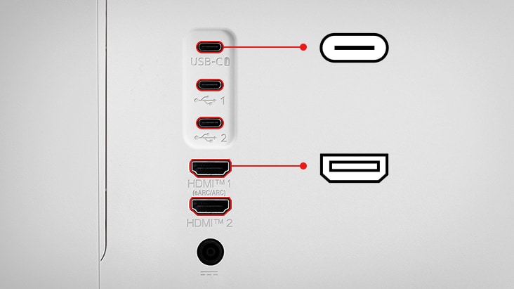 LG Smart Monitor propose trois ports USB et deux ports HDMI.