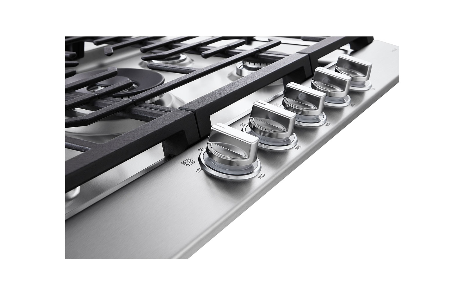 LG Surface de cuisson au gaz intelligente de 30 po avec brûleur double UltraHeat<sup>MC</sup> de 22,000 BTU et boutons à DEL, CBGJ3027S