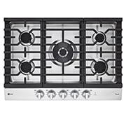 LG Surface de cuisson au gaz intelligente de 30 po avec brûleur double UltraHeat<sup>MC</sup> de 22,000 BTU et boutons à DEL, CBGJ3027S