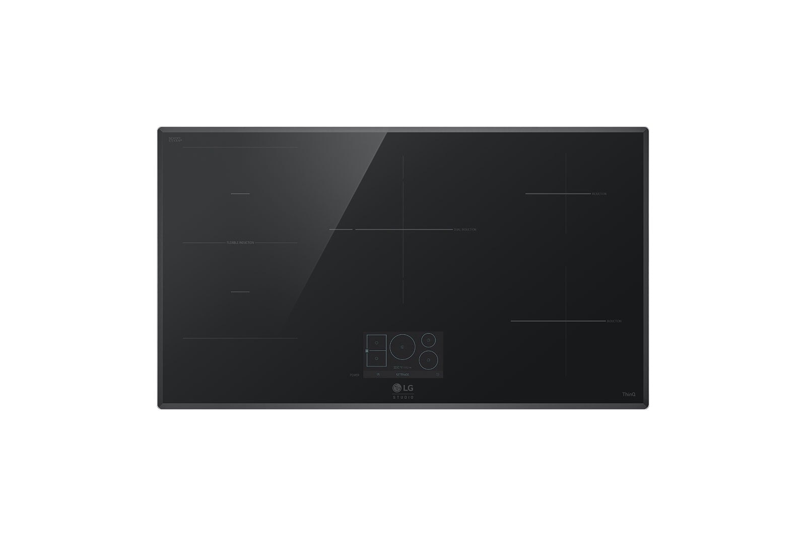 LG Plaque de cuisson à induction de 36 po avec 5 brûleurs et zone de cuisson Flex de LG STUDIO, CBIS3618B