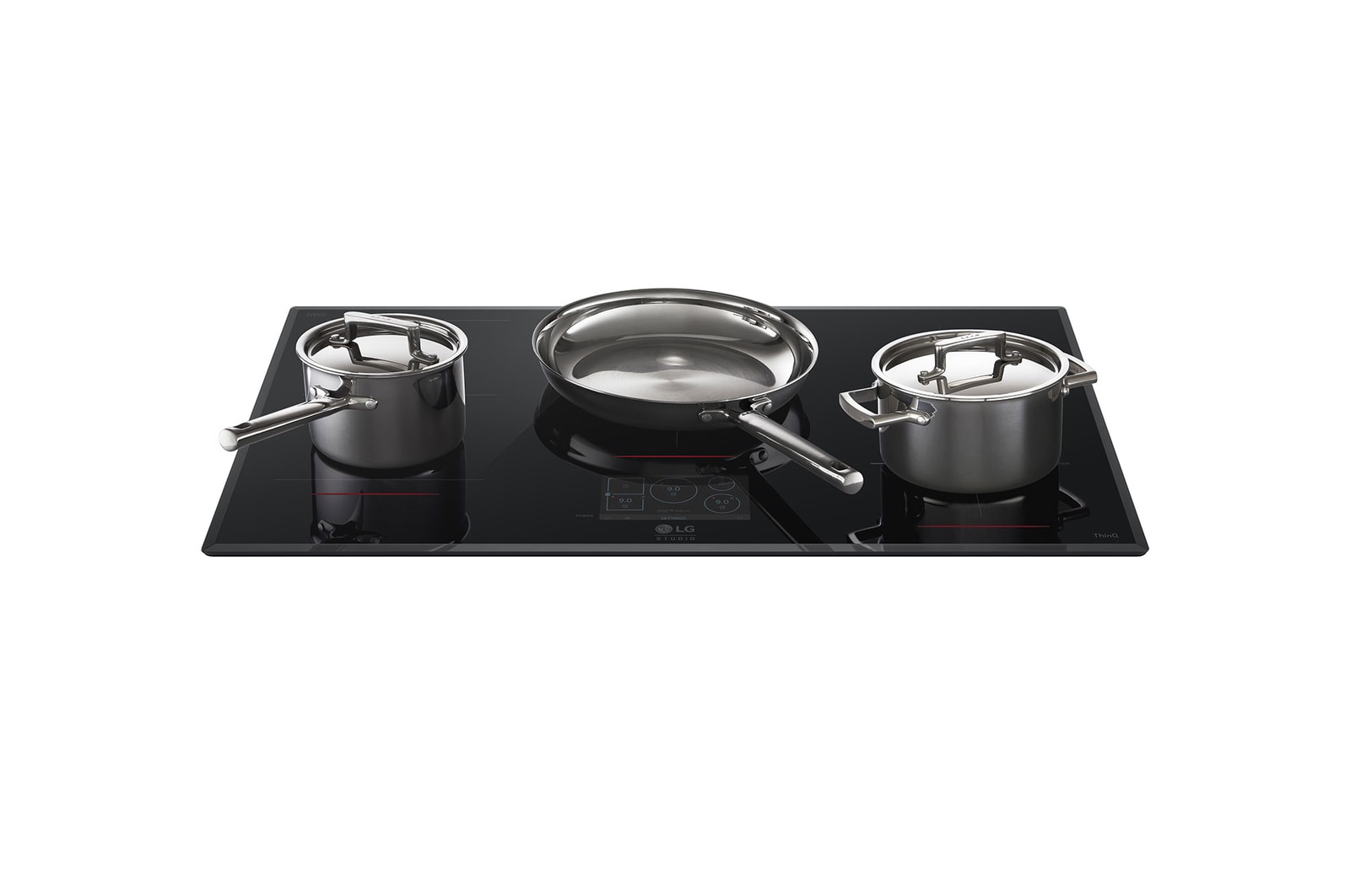 LG Plaque de cuisson à induction de 36 po avec 5 brûleurs et zone de cuisson Flex de LG STUDIO, CBIS3618BE