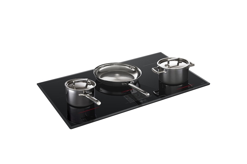 LG Plaque de cuisson à induction de 36 po avec 5 brûleurs et zone de cuisson Flex de LG STUDIO, CBIS3618BE