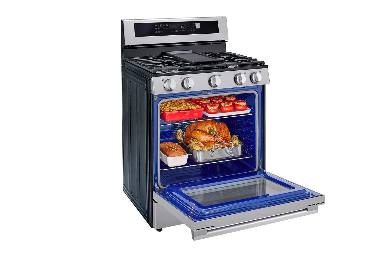 Right side open with food