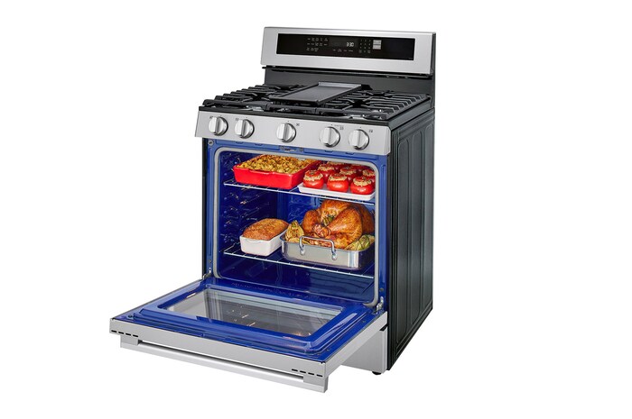 Left sided open with food