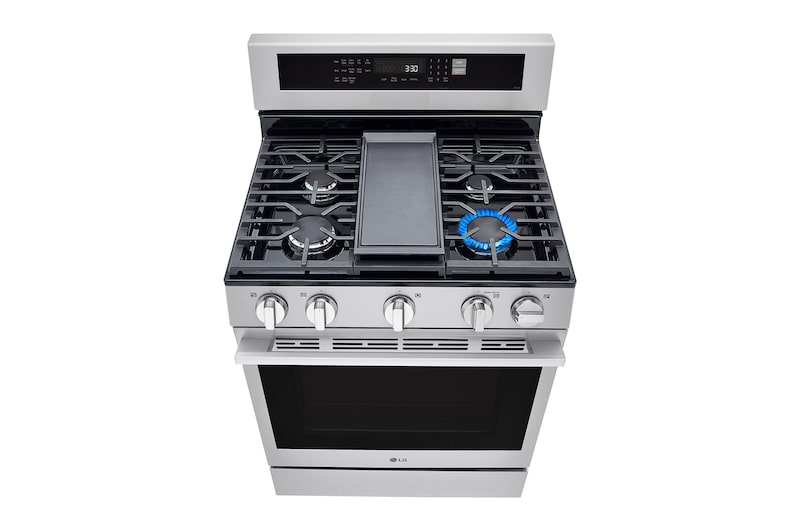 Top perspective burner on