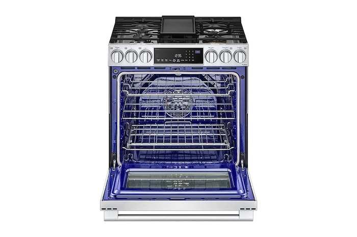 LG Cuisinière au gaz encastrable de 6,3 pi³ avec les technologies InstaView<sup>MD</sup>, ProBake Convection<sup>MD</sup> et Air Fry de LG STUDIO, LSGS6338F