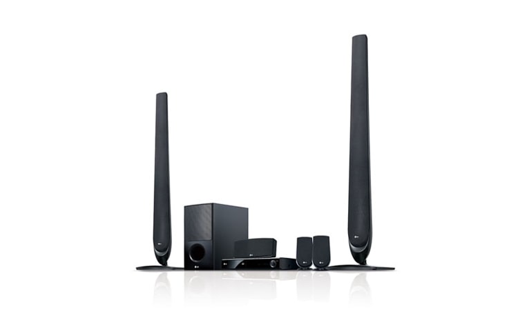 Vue avant de Le système de cinéma maison HB806PH LG de 850 watts saura attirer votre attention. HB806PH