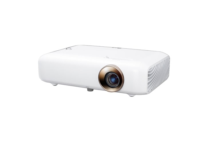 Vue avant de Projecteur DEL Minibeam avec pile intégrée, sortie du son Bluetooth et fonction de partage d’écran PH550