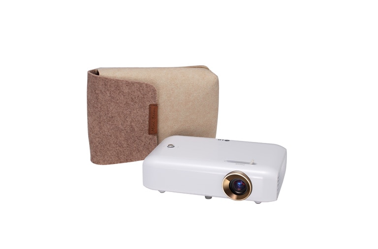 LG Projecteur DEL Minibeam avec pile intégrée, sortie du son Bluetooth et fonction de partage d’écran, PH550