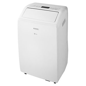 Vue oblique droite du climatiseur portatif de LG