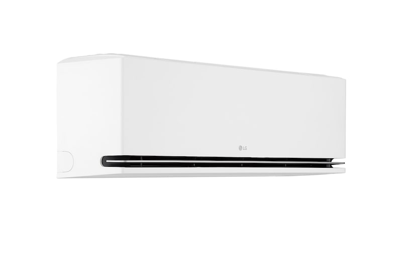 Image showcasing LG air conditioner's All Cleaning feature. The visual highlights the internal cleaning process, with a close-up showing dirt and germs being removed. The text reads: 'All Cleaning. Maintenance is simple with LG ThinQ, even for hard-to-reach areas.'