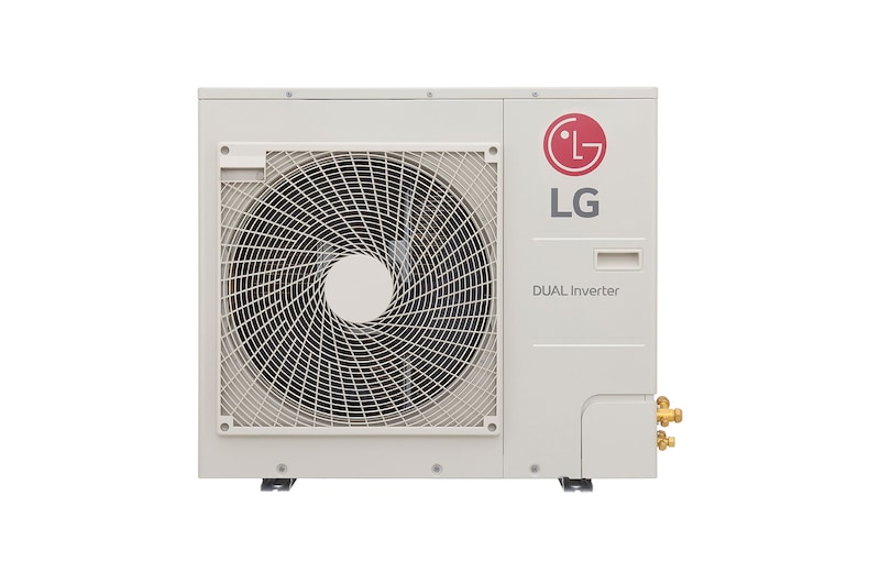 Vue avant de DUALCOOL Prestige de 12 000 BTU de LG, pompe à chaleur à condenseur KUSAL121A