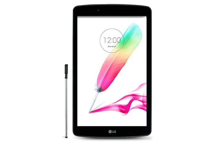 Vue avant de LG G Pad II MC 8.0 LTE rehausse l’expérience de visionnement. Compacte, agréable et polyvalente, elle est faite pour la vie en mouvement. LGV497
