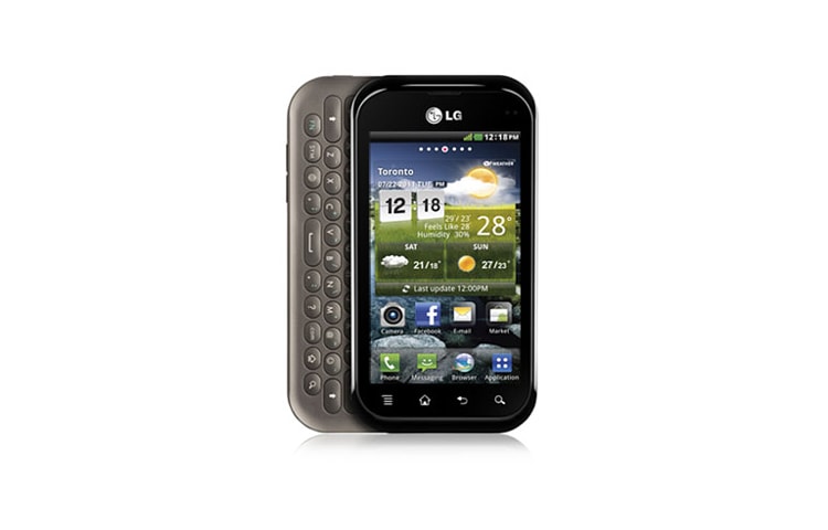 LG Eclypse | Connectez-vous avec cet élégant téléphone intelligent à clavier QWERTY coulissant complet., C800G