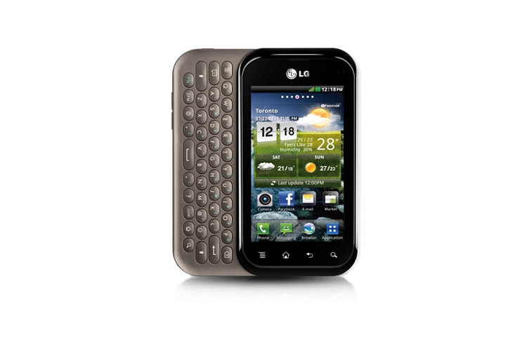 LG Eclypse | Connectez-vous avec cet élégant téléphone intelligent à clavier QWERTY coulissant complet., C800G