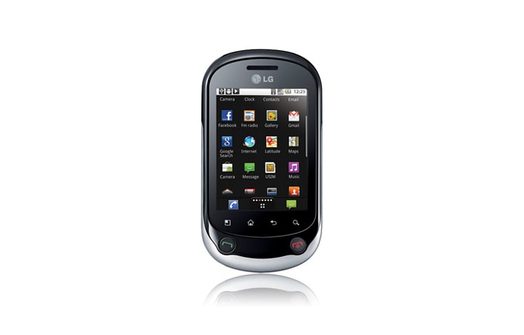 Vue avant de Optimus Chat | Téléphone intelligent Android MC compact et abordable&#34; LGC555