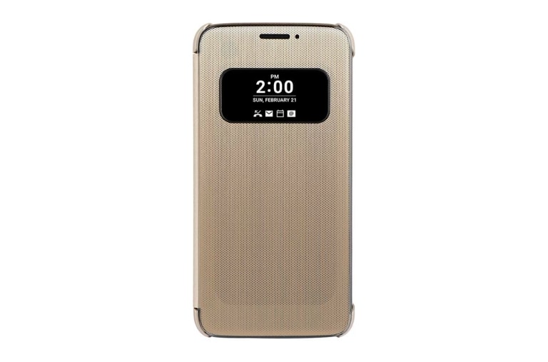 Vue avant de Étui Quick Cover du LG G5 - Or CFV-160 Or