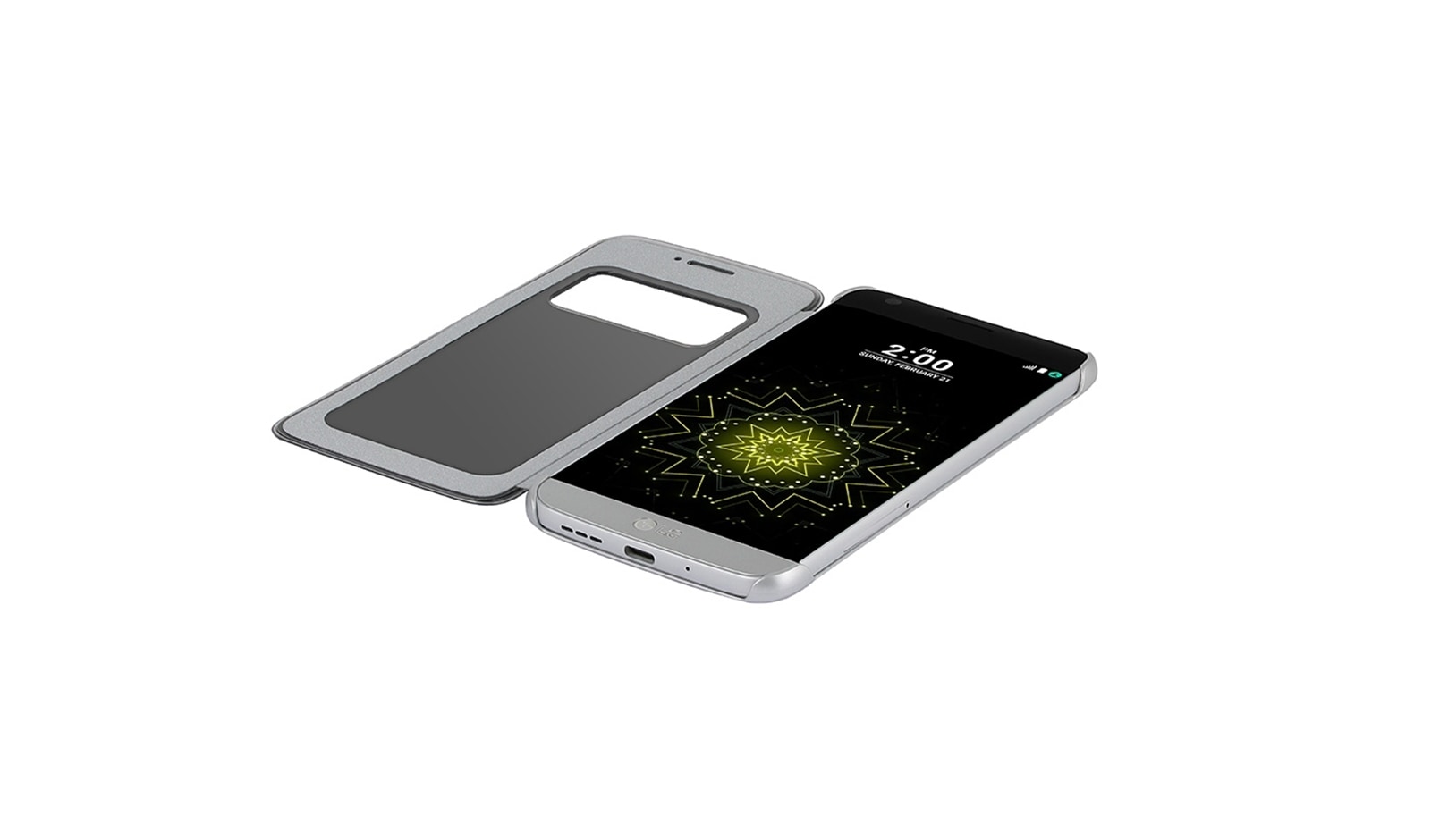 LG Étui Quick Cover du LG G5 - Argent, CFV-160 Argent