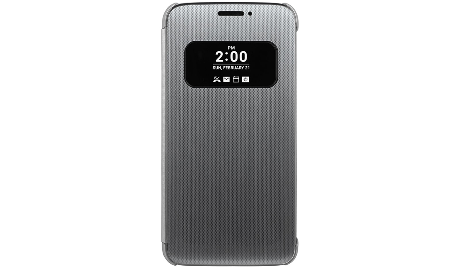 Vue avant de Étui Quick Cover du LG G5 - Argent CFV-160 Argent